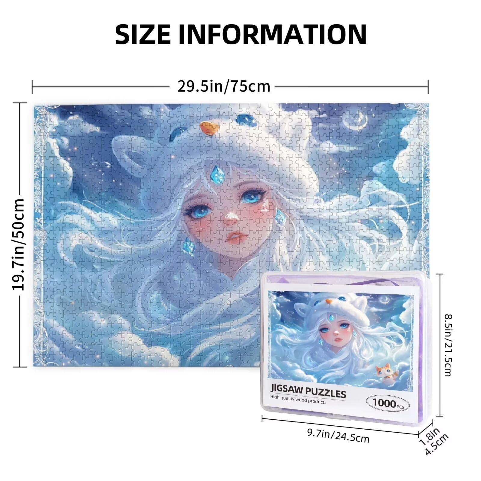 Puzzle damskie 5000 sztuk kreskówka puzzle dla dorosłych początkujących z pudełkiem prezentowym, interaktywne puzzle rodzinne wymagające wyzwania, stresujące stresy dekoracje ścienne sztuka prezent