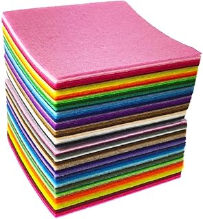 Fogli Feltro Colorato 88 pz Fogli in Feltro e Pannolenci Feltro Acrilico di Fogli DIY Tessuto in Feltro Acrilico Feltro da Cucire 20cm*20cm Spessore 1mm