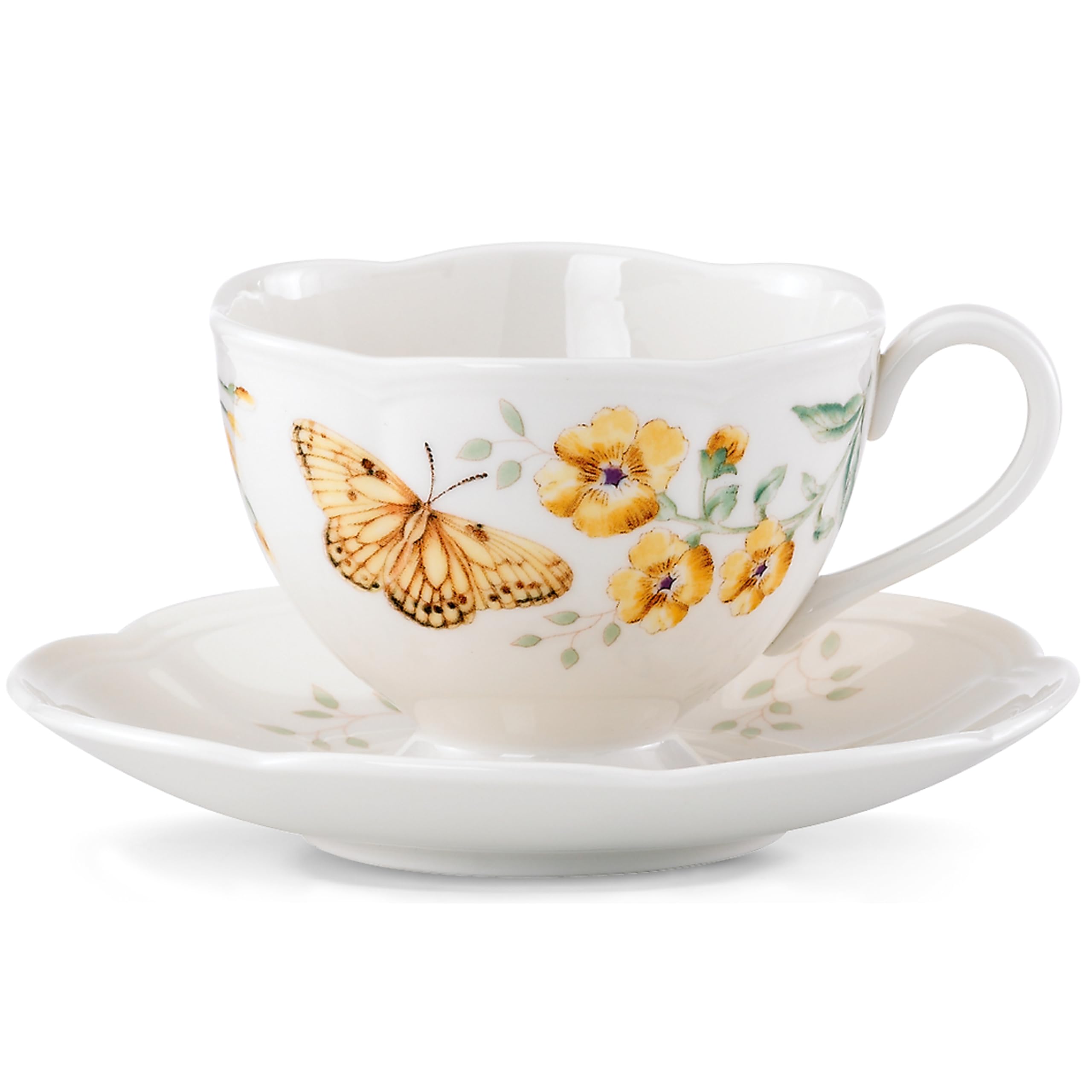 Lenox Butterfly Meadow Sugar Bowl - Elegant White -32 Lenox Butterfly Meadow Sugar Bowl - Elegant White -32