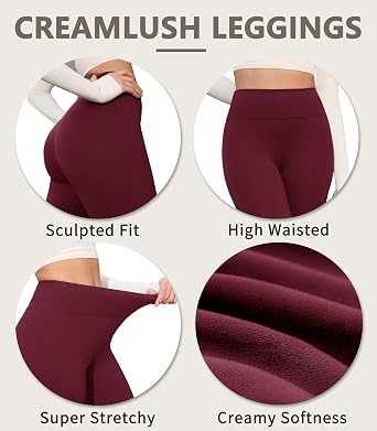 VALANDY Creamlush 4 Pack Daily Wear Leggings for Women Full Length & Capri