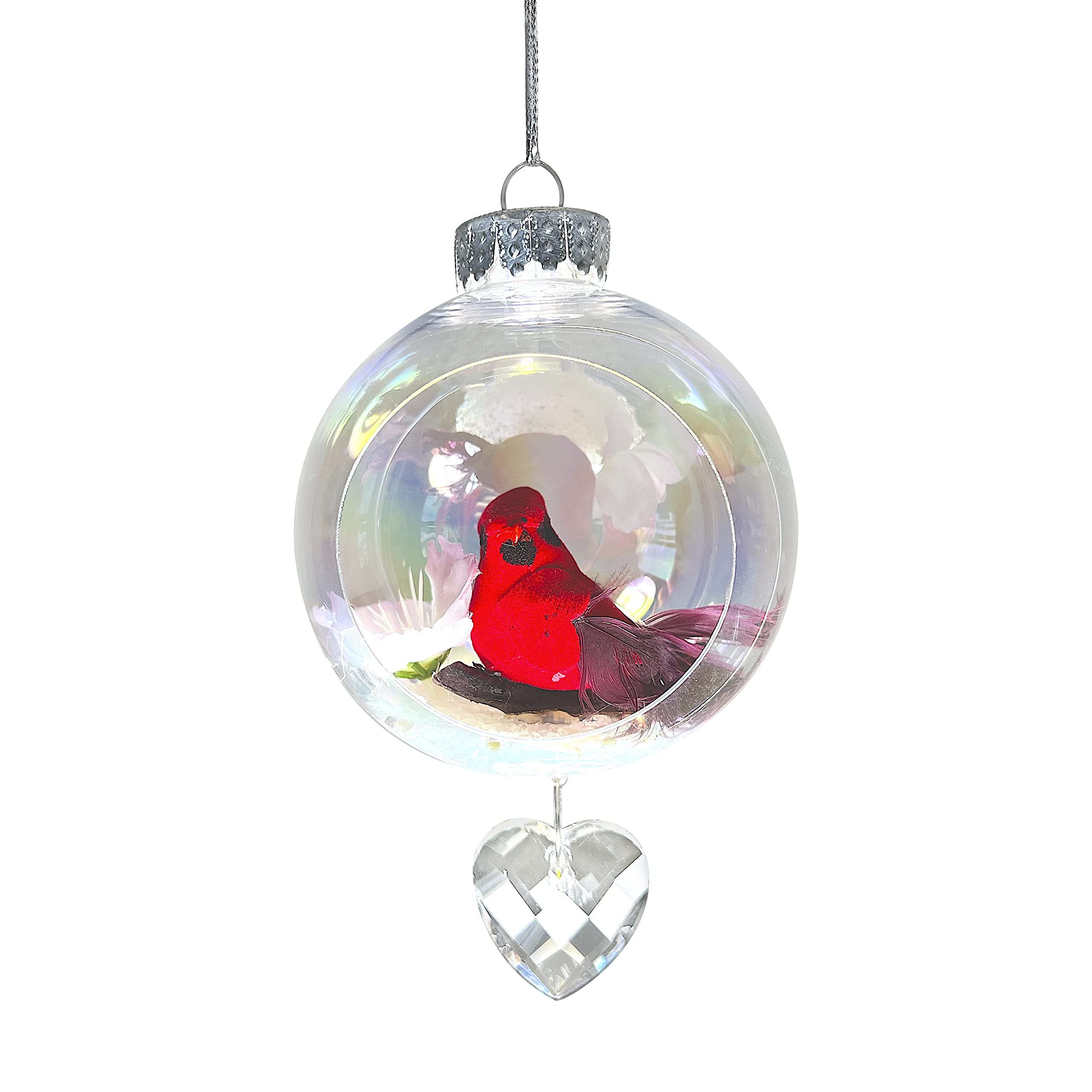 Crystal cardinal christmas ornaments Clearance