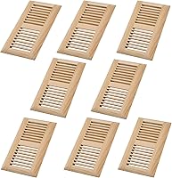 Vista 5 de Registro de piso de roble blanco de madera dura, cubierta de ventilación, 4 x 10 pulgadas, sin terminar Blanco (White Oak)