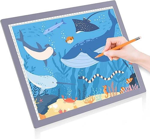 NXENTC Almohadilla de luz A3 almohadilla de luz de trazado ultrafina alimentada por USB luz LED regulable para pintura de diamante almohadilla de