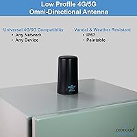 Vista 2 de Proxicast Antena de montaje de tornillo omnidireccional 4G/5G resistente al vandalismo de bajo perfil – Cable coaxial de 10 pies – para Cisco