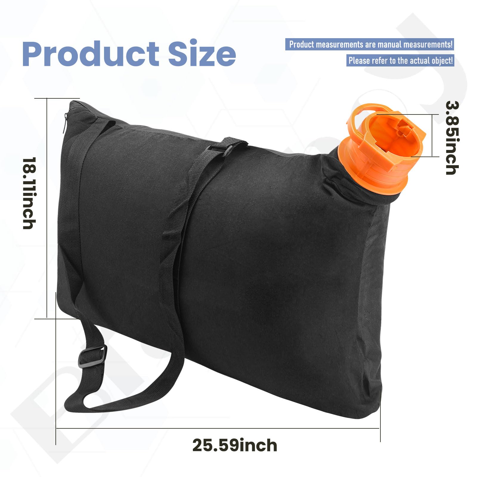 50026858 (WGBAG500) Trivac Leaf Collection Bolsa, por - Braveboy, compatible con Worx soplador / aspirador, modelo de repuesto WG500, WG505, WG509