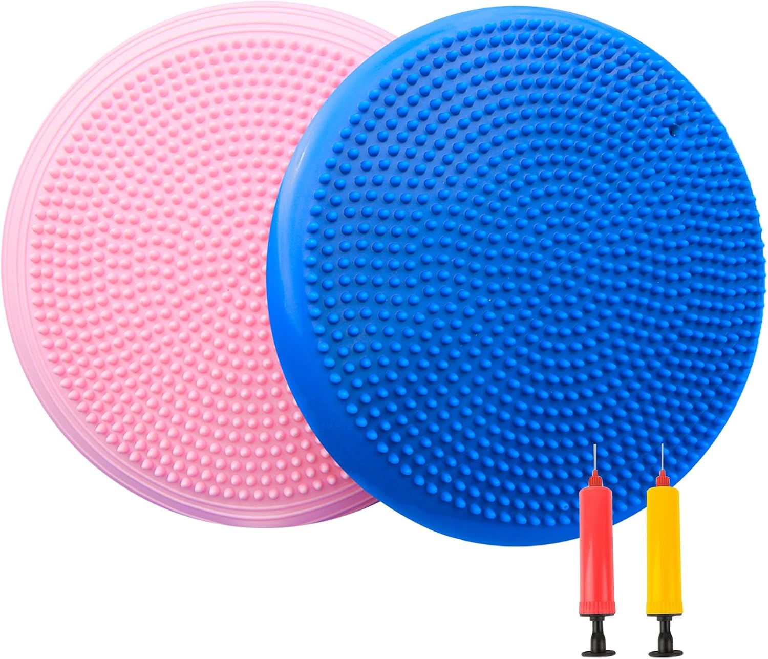 Balance Disc with Air Pump Wobble Cushion for Stability Workout 2 PCS