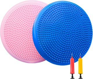 Balance Disc with Air Pump Wobble Cushion for Stability Workout 2 PCS