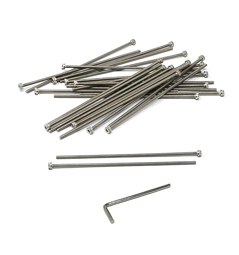 Miniatura 124 de iexcell 25 piezas M4 x 60/65/70/75/3.150 in paso de rosca 0.028 in acero inoxidable 304 cabeza hexagonal Tornillos Tornillos surtido Kit