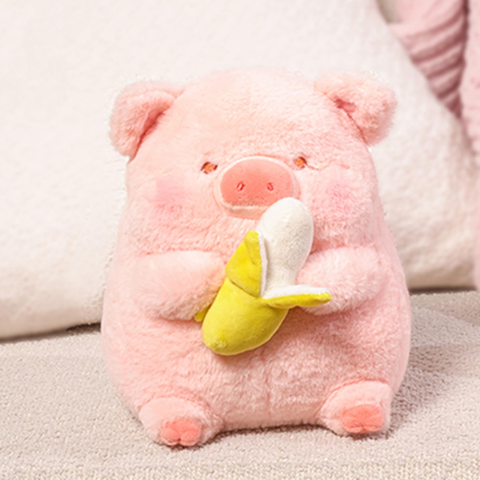 オリジナル ぬいぐるみ ピンク 20cm ロング お団子