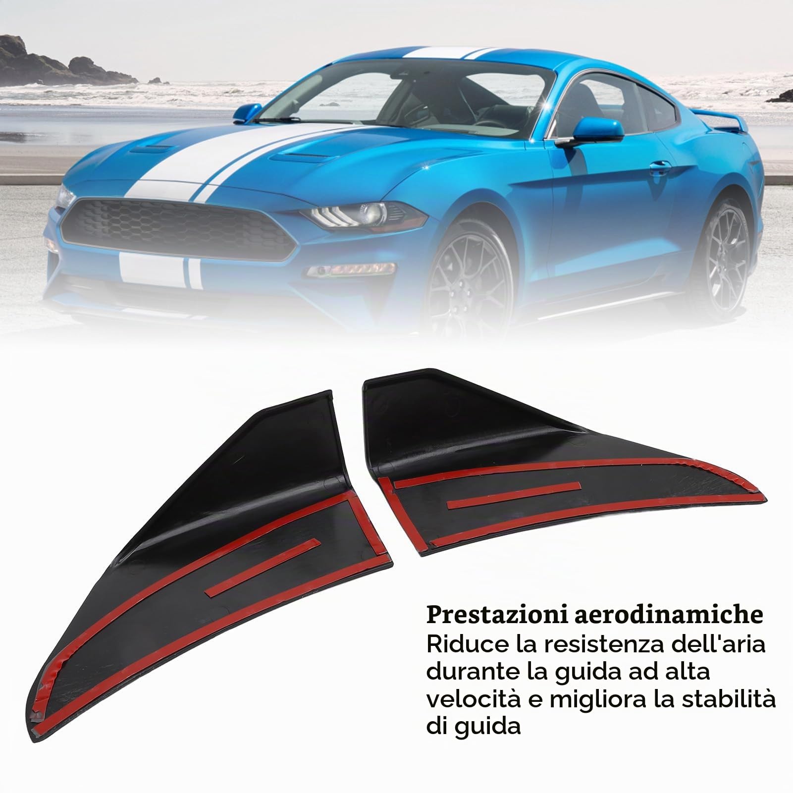 Spoiler Angolare, Migliora Aerodinamica e Stile Sportivo Splitter Labbro ABS Universale for Auto Stradali Tuning, Miglioramento Estetico e Personalizzazione Veicoli