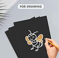 Vista 3 de Somime Paquete de 12 alfombrillas de respaldo solamente - 8x8 alfombrillas negras sin cortar, tablas de respaldo sin ácido, ideal