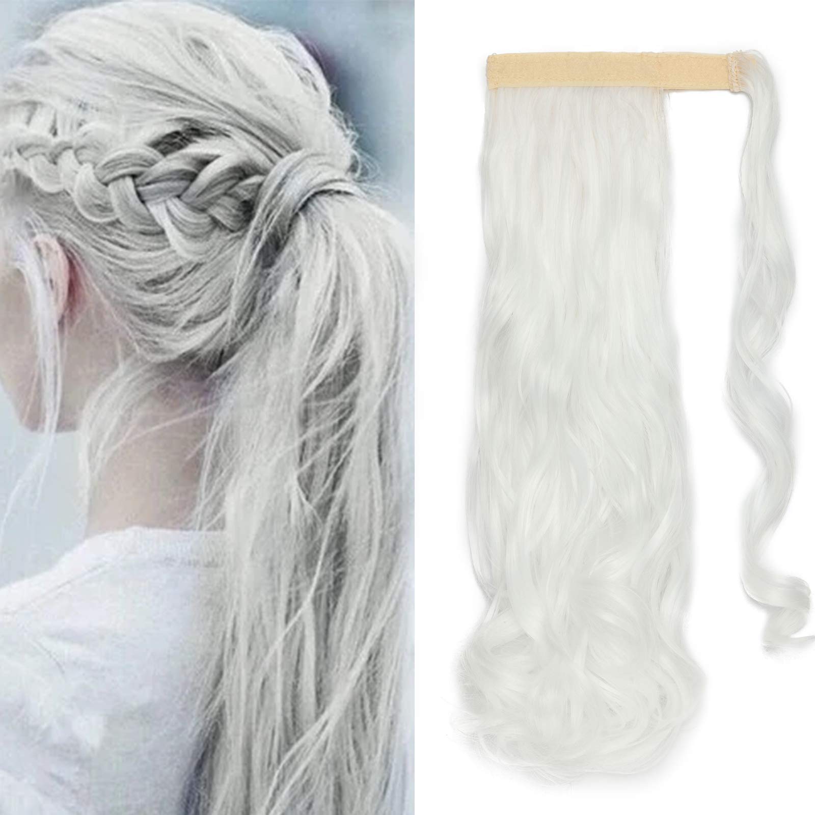 32"(81cm) SEGO Coleta Postiza Larga Pelo Sintético Se Ve Natural [Castaño Oscuro] Extensiones de Cabello Clip Cola Lisa Ponytail Extension (140g) — view 17