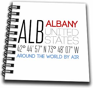 Mini Notepad 4 x 4 inch - International airport code ALB, Albany, New York, United States Alexis Design - Around The World By Air