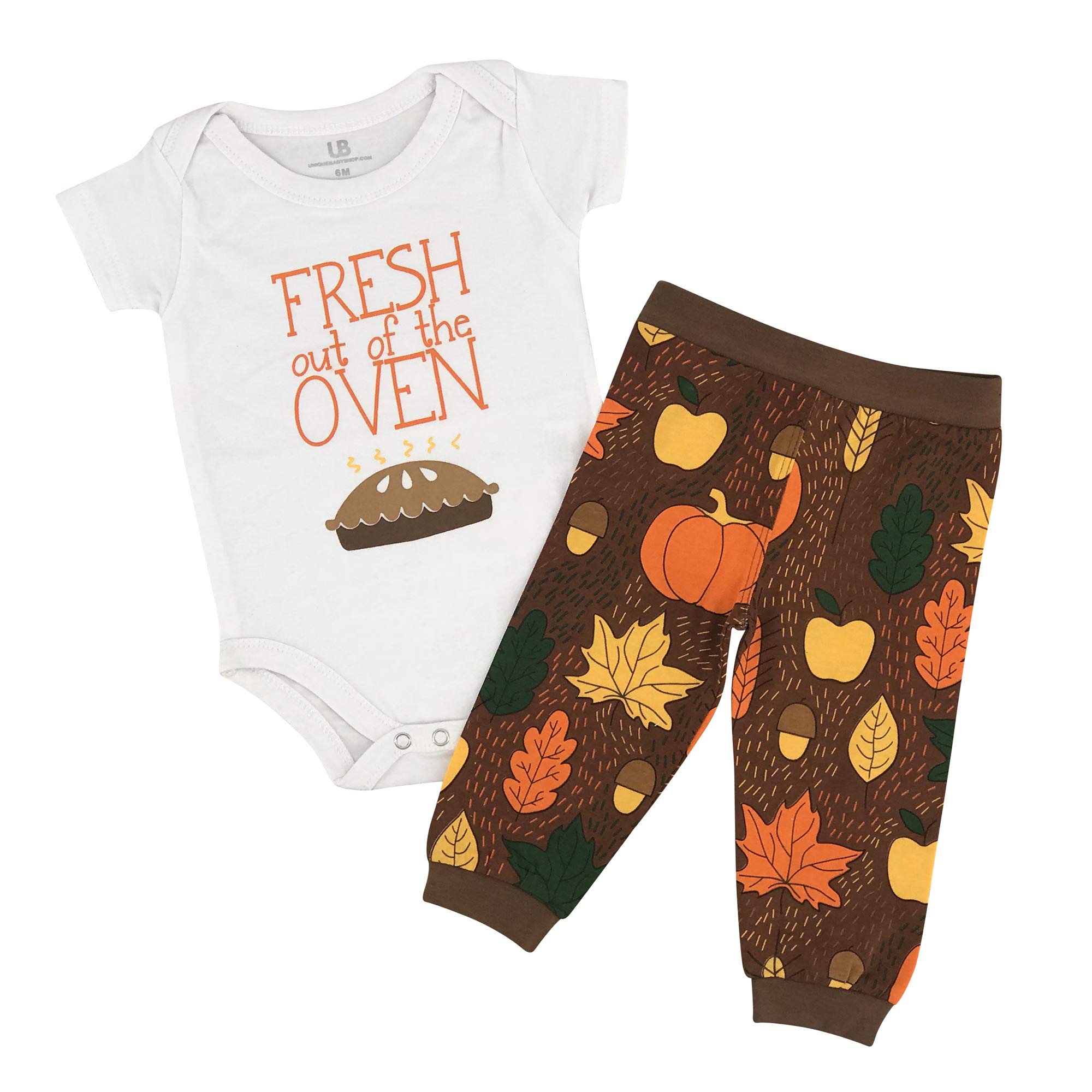 Baby Boys Girls 2pc Outfit Set Short Sleeve Bodysuit with Pants