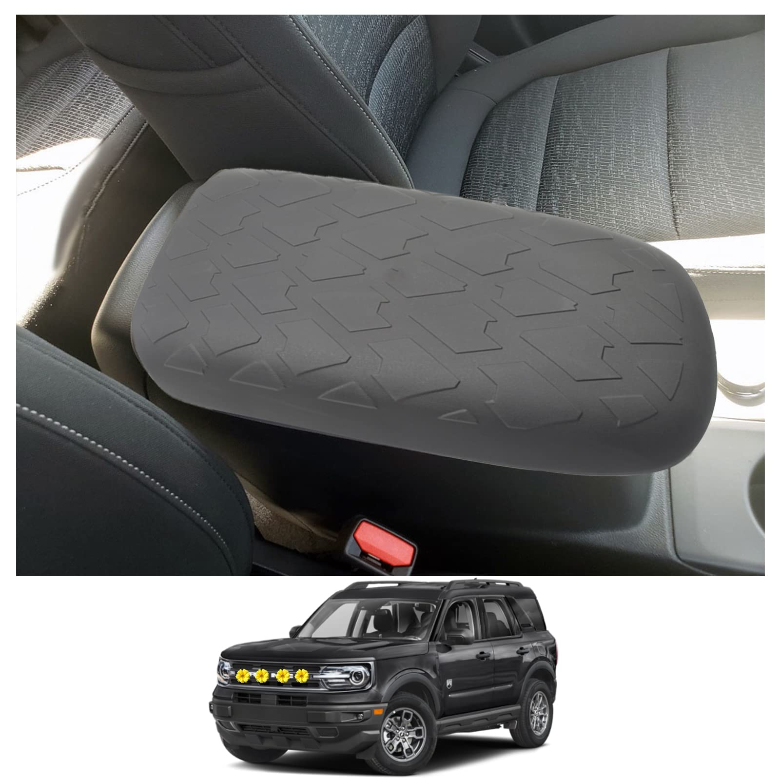 Buy CDEFG Center Console Cover for 2021 2022 Bronco Sport Armrest Cover