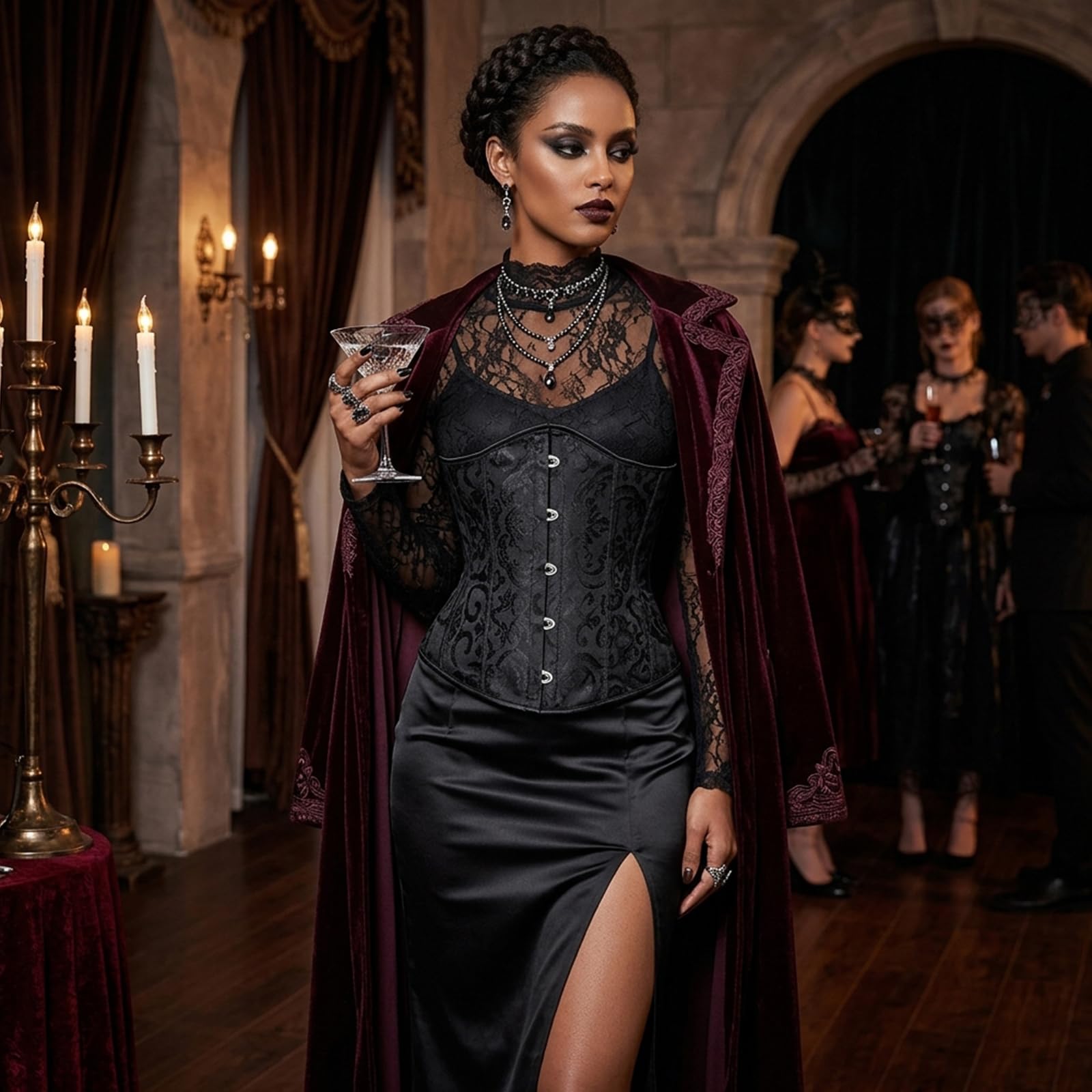Corset à lacets en satin sous la poitrine pour femme, serre-taille sous la poitrine, haut gainant, buste