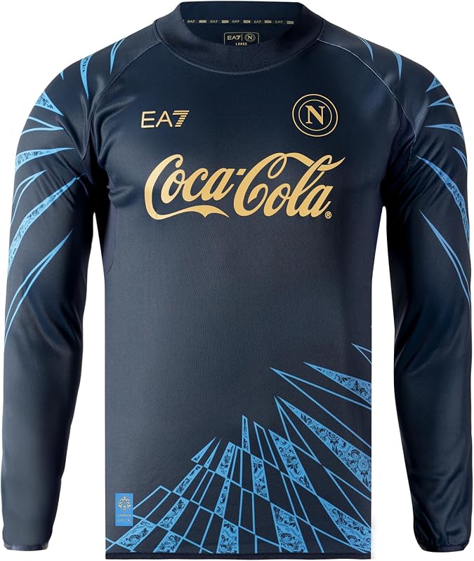 SSC Napoli SSC Napoli Felpa Pre-Match Blu 2025/2026 Felpa a Maniche Lunghe Unisex - Adulto (Pacco da 1)