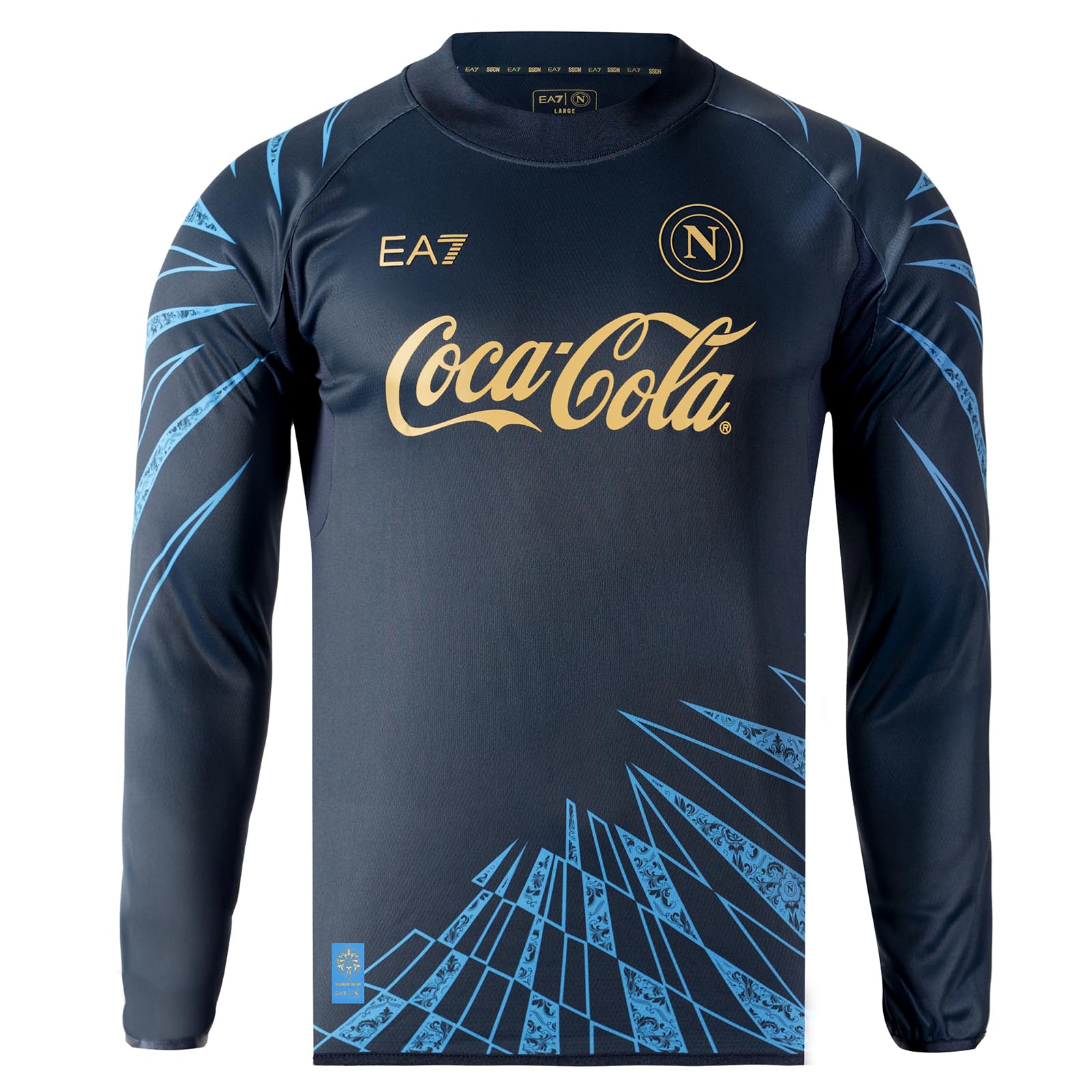 SSC Napoli SSC Napoli Felpa Pre-Match Blu 2025/2026 Felpa a Maniche Lunghe Unisex - Adulto (Pacco da 1) - 1