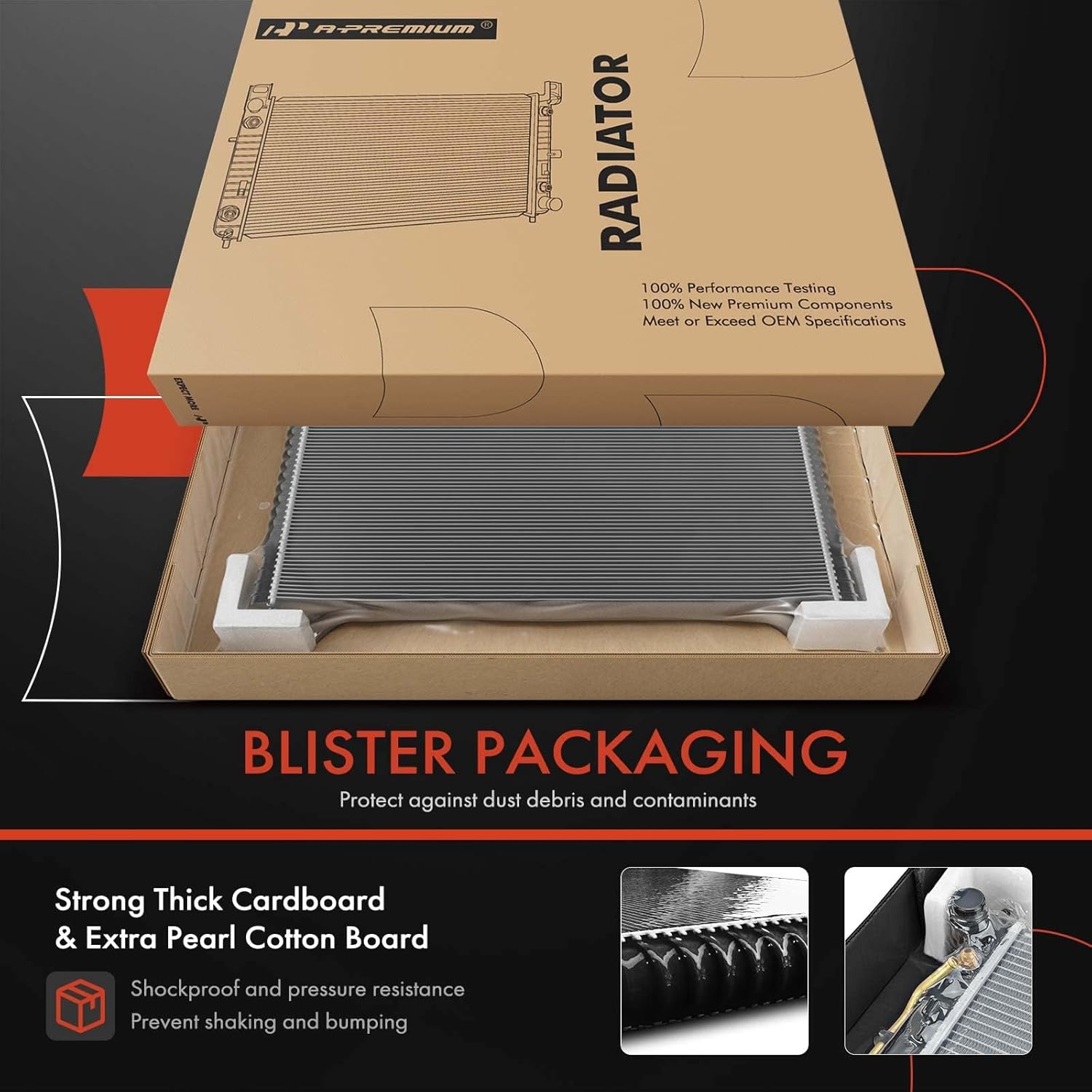 A-Premium Engine Coolant Radiator Assembly Compatible with Toyota Camry 2012 2013 2014 2015 2016 2017 L4 2.5L, Manual Transmission