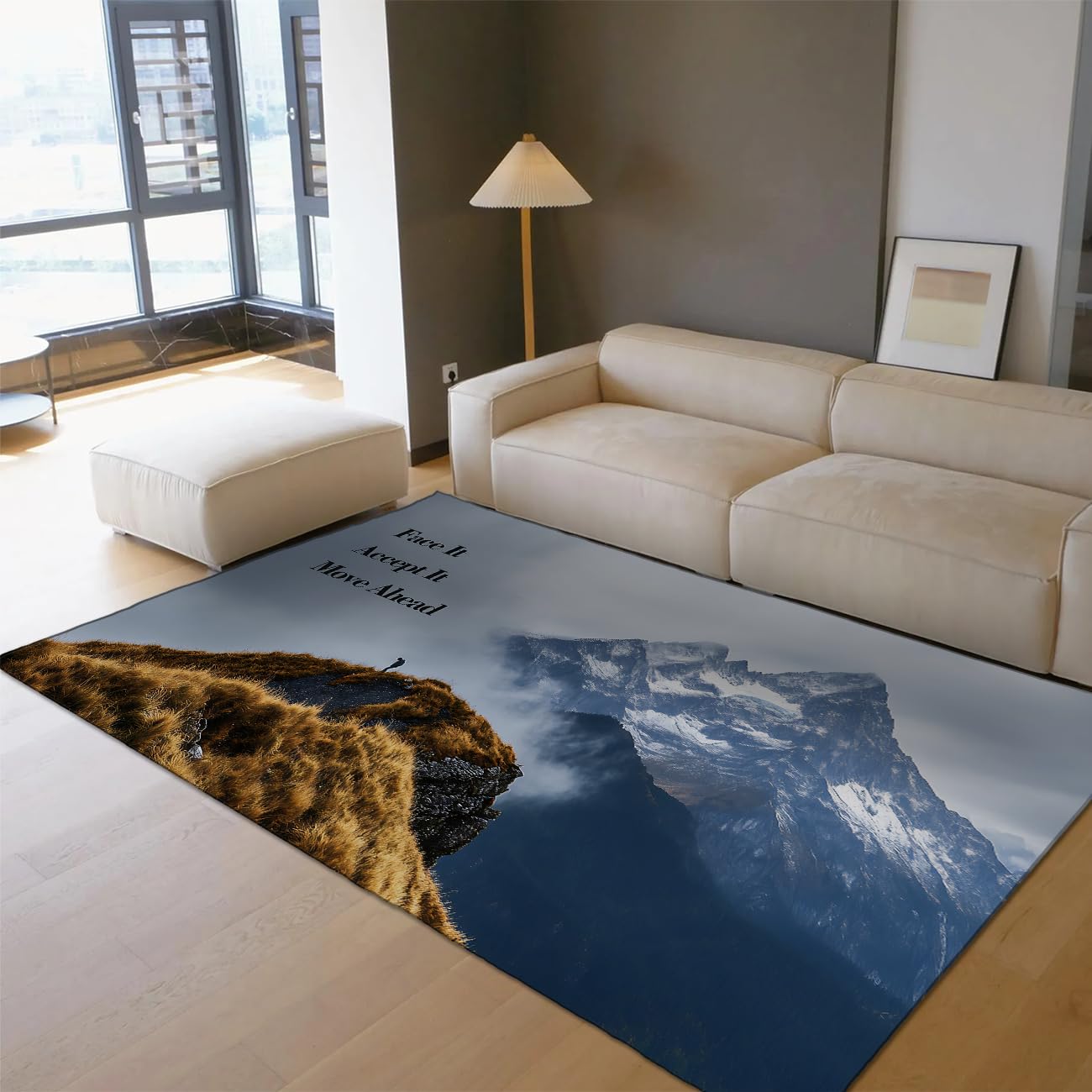 Styl przygody na świeżym powietrzu 160x200cm dywaniki motywacyjne cytaty krajobraz górski dywan przytulny niski włos do salonu sypialni siłowni
