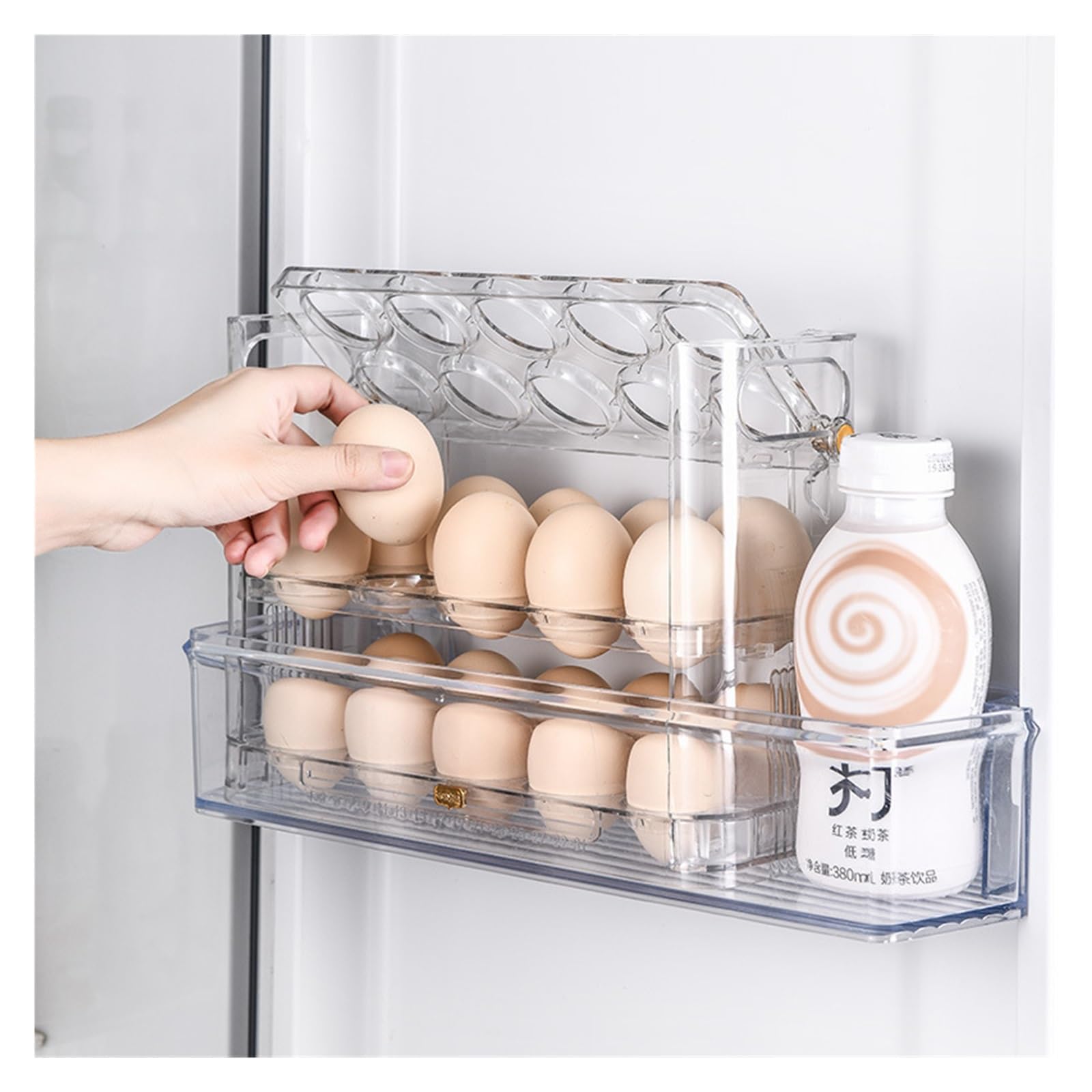 Custodia for Uova, Contenitore Alimenti Con Vassoio Dispenser for Fresche