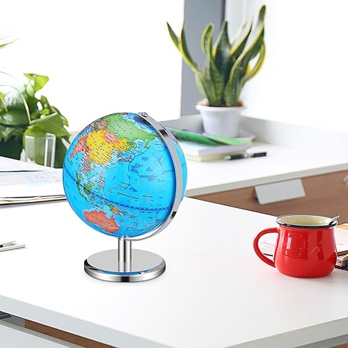 Miniatura 4 de Globo terrestre iluminado con soporte giratorio para escritorio educativo para adultos, colorido mapa del mundo HD para el hogar, aula de