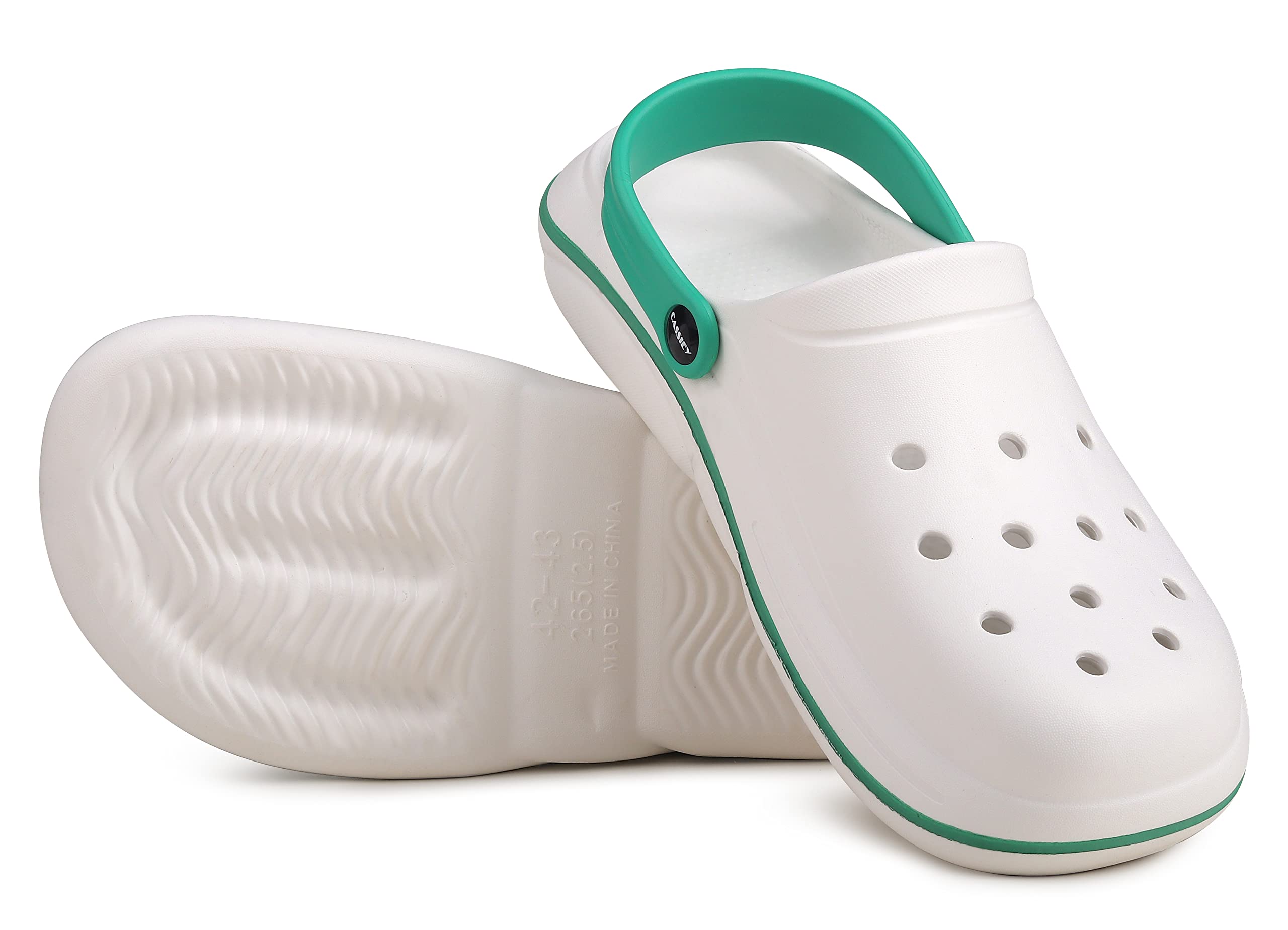 CASSIEY Mens Light Weight Clogs Sandals Skipper Clogs | Unisex fashinable Slipper,Clogs,Sandal- White (B0C7GHJJCN) Amazon Price History, Amazon Price Tracker