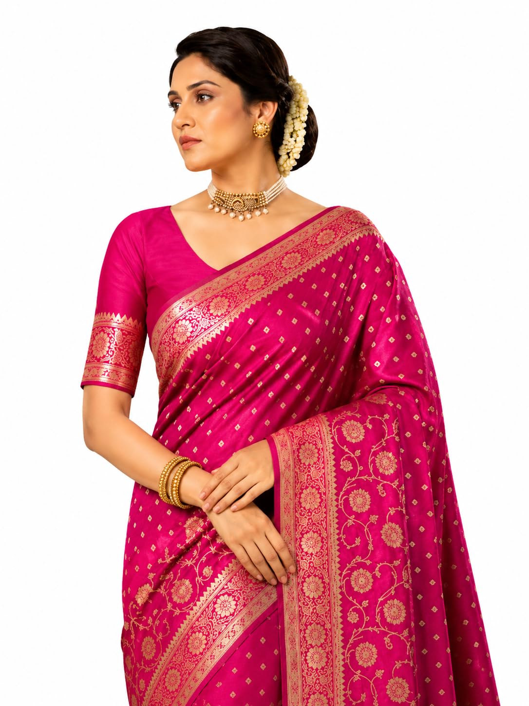 yashika Women's Art Silk Saree with Blouse Piece for Traditional Ethnic Wear Sari-picture-28