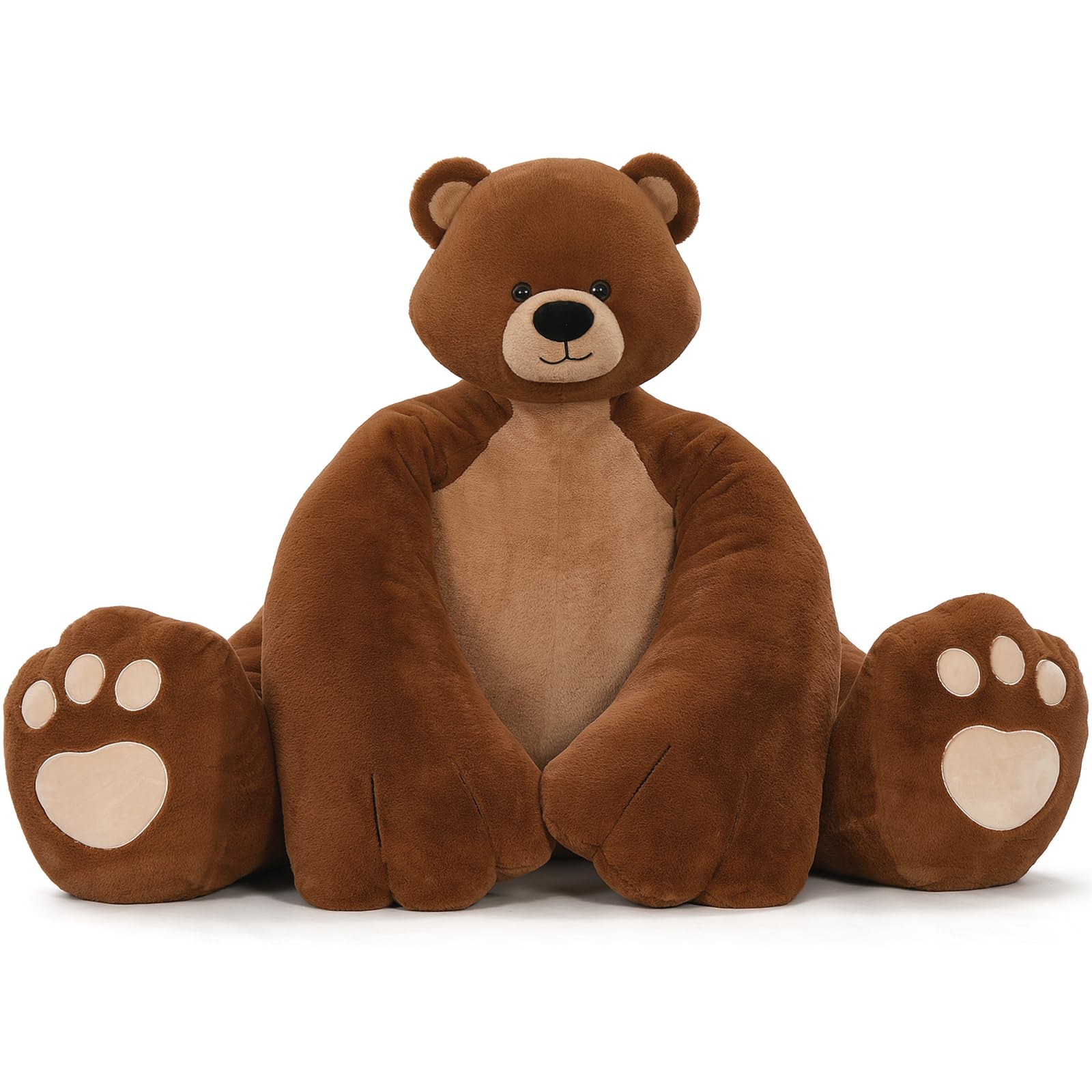 MaoGoLan Giant Teddy Bear Stuffed Animal,Unique Little Head and Big Muscle Body Teddy Bear Plush Toy, 43.3" Sitting Height Huggable Teddy Bear Gift for Muscle Bear Lover, Party Favor,Long Distance