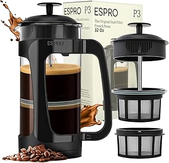 P3 Plastic & Glass Coffee Maker - Large, 950ml