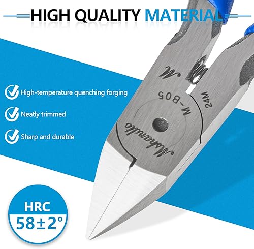 Miniatura 40 de Juego de alicates de punta de aguja, alicates de punta larga de 5 pulgadas para doblar alambre, paquete de 6 alicates de punta de aguja de acero