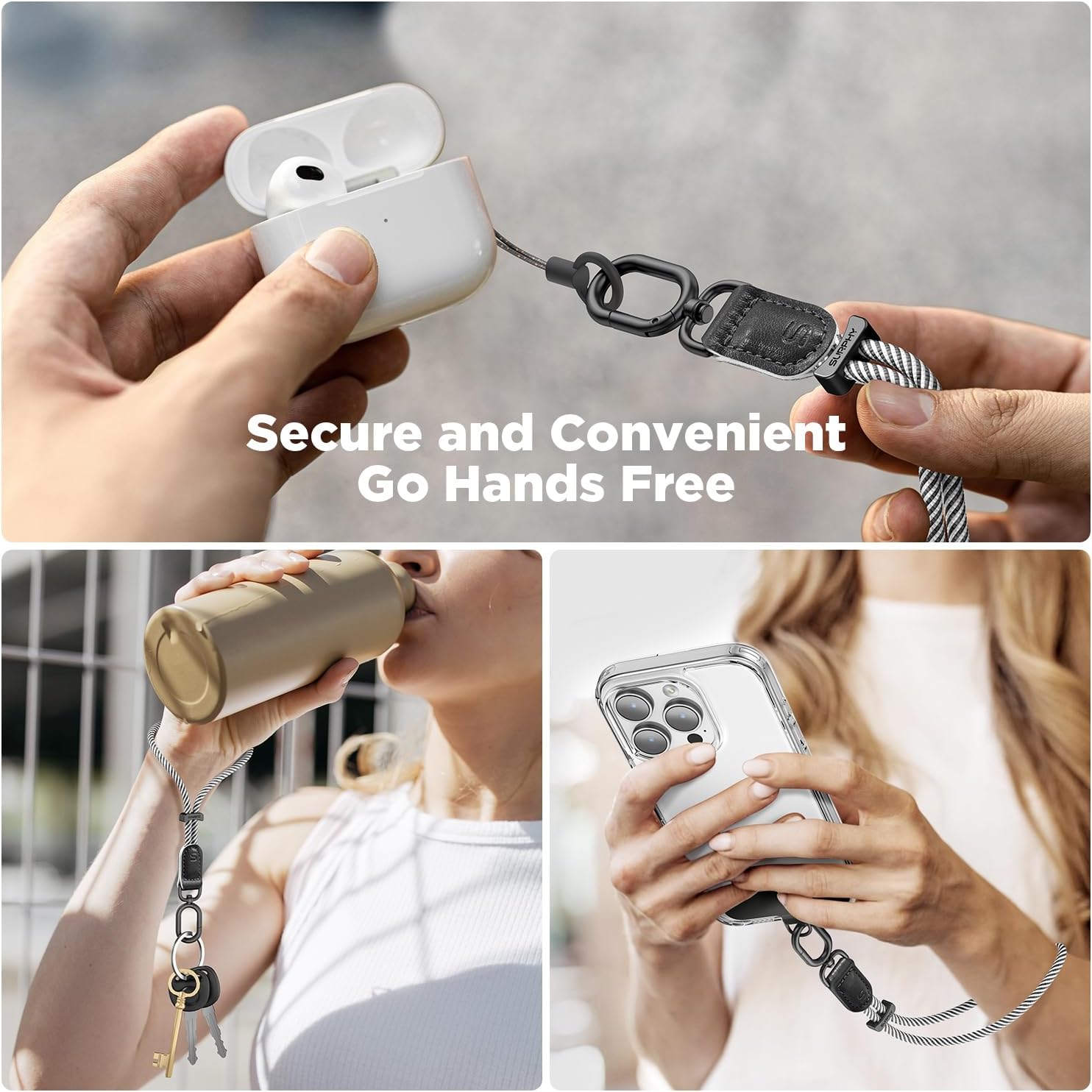 SURPHY Phone Wrist Strap, Keychain Wristlet, Phone Strap Charm with Tether Tab, Cellphone Lanyard Wrist, Key Chain for Women - Image 5