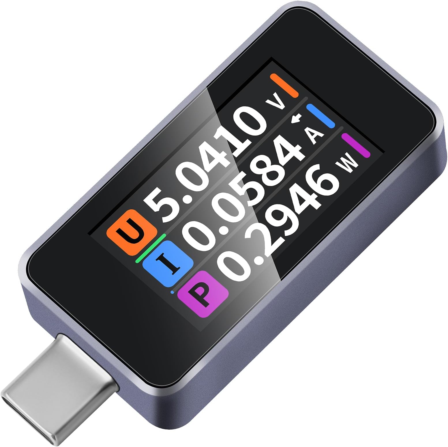 USB C Power Meter USB C Tester, USB Multimeter 4.6-28V 0-8A High Precision Two-Way Measurement Gravity Sensor Voltage Current Capacity Voltmeter Ammeter Digital Tester for Chargers Power Bank Cable