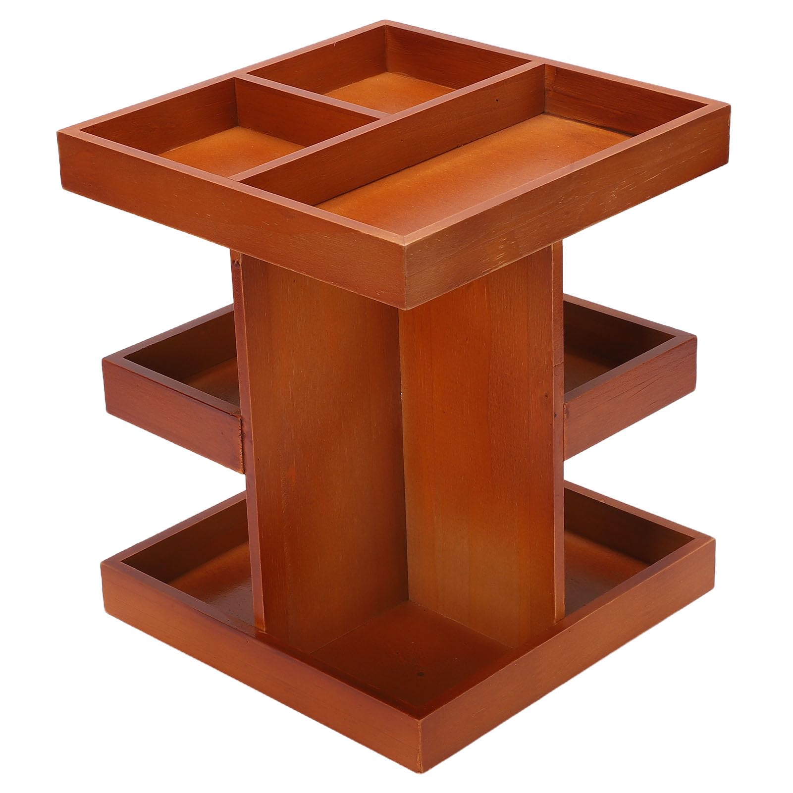 Organizer per Trucchi in Legno Girevole a 360 Gradi, Vetrina per Cosmetici con Scomparti Multipli, Organizer per la Cura della Pelle per Profumi, Camera da Letto e Scrivania da Ufficio