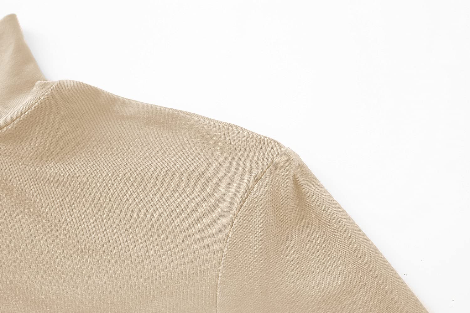 Kindcall Lightweight Mock Turtleneck Crop Tops Long Sleeve Casual Base Layer for Women