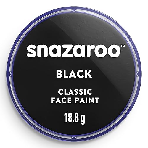 Snazaroo Classic Face and Body Paint, 18.8g (0.66-oz) Pot, Black - Black - 18.8g (0.66-oz) Pot