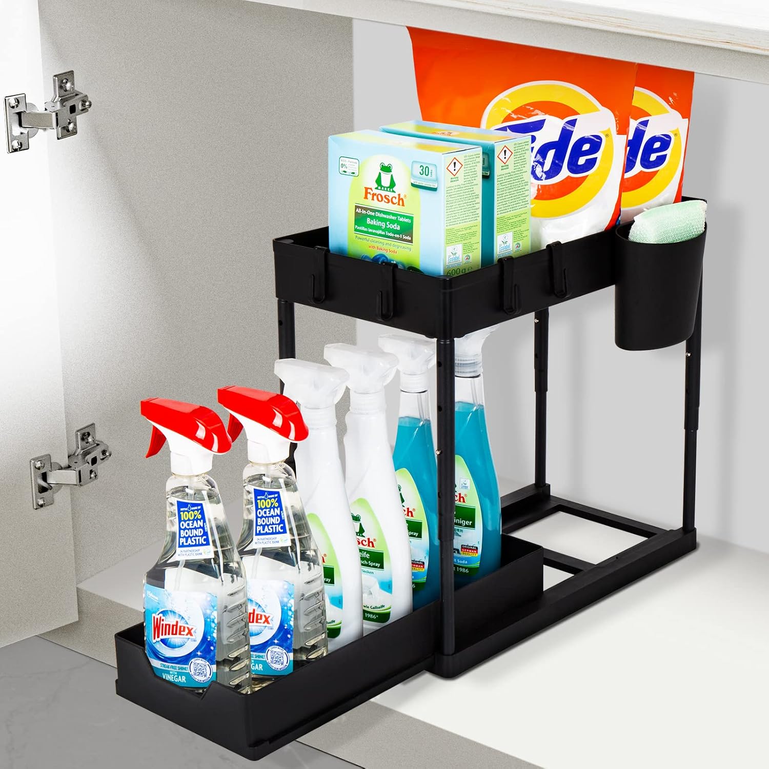 Under Sliding Basket Organizer Adjustable Height 2