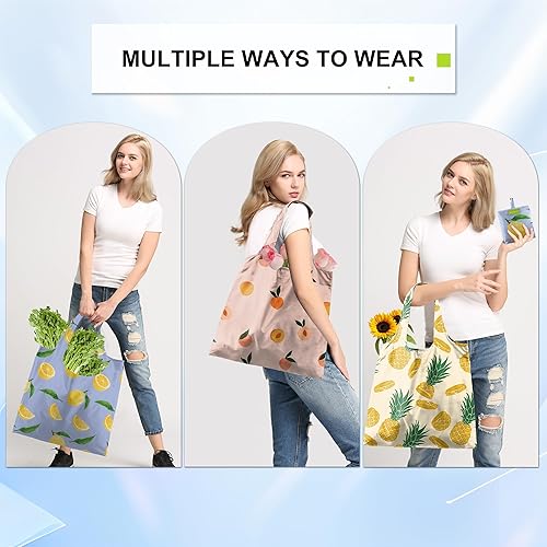 Vista 73 de BeeGreen Bolsa de viaje plegable reutilizable para regalo, bolsas de comestibles reutilizables, grandes regalos de vacaciones, bolsa de tela