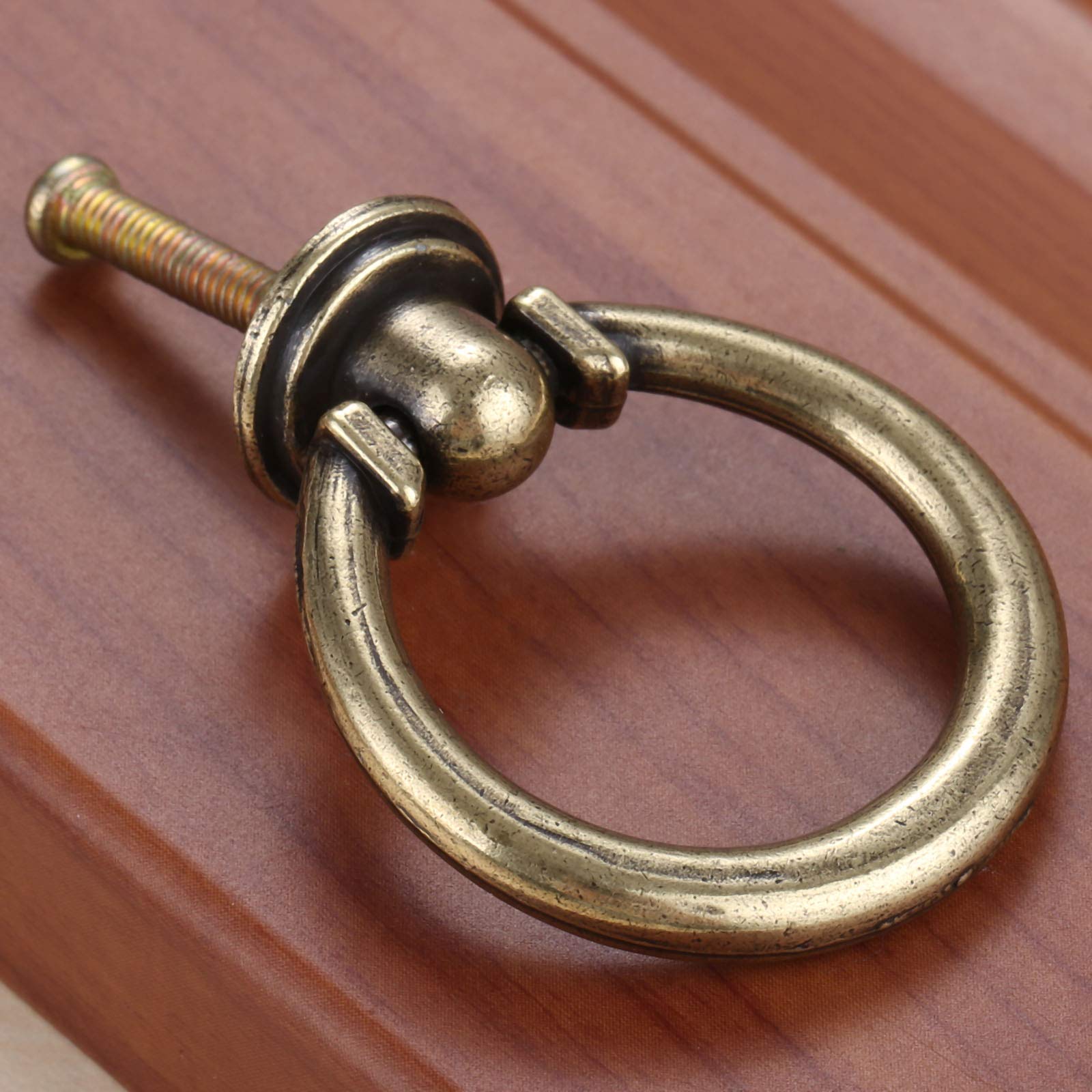 Mgoodoo 10Pcs Vintage Bronze Cabinet Knob Drawer Pull Ring Hardware for Kitchen Cupboard Closet Door Handles 1.57 Inch(40mm) - Image 4