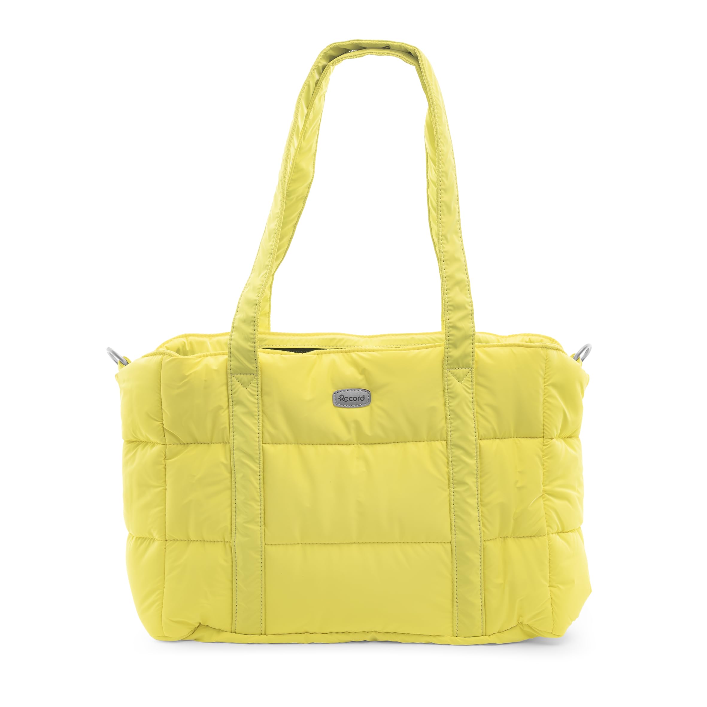 Record - Bolsa transportín Subzero para Perros y Gatos. Traporino para Perros de poliéster Resistente con Efecto Iridiscente. Correa extraíble, Fondo y Bolsillo Interior con Cremallera | Amarillo,