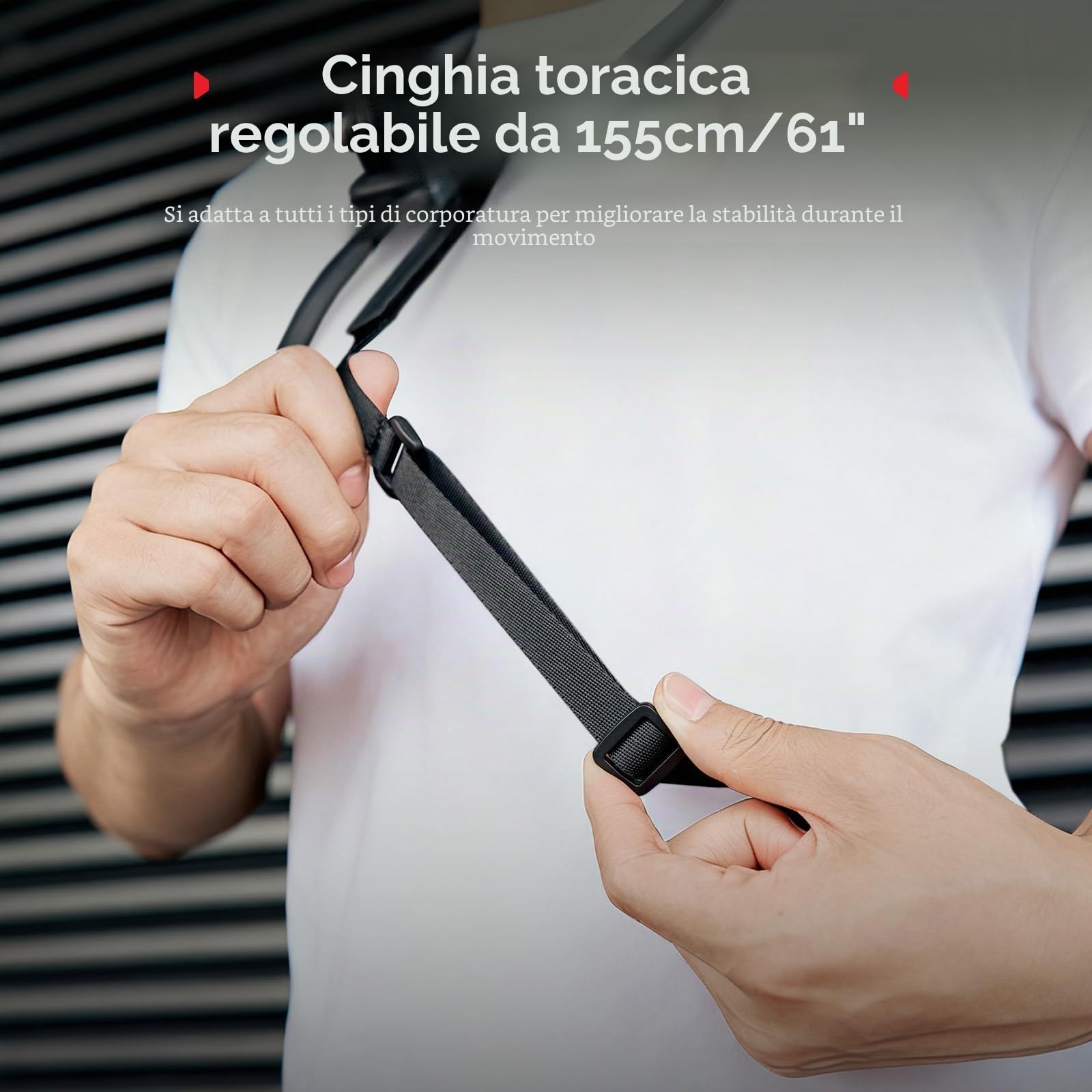 SMALLRIG Supporto Magnetico da Collo con Fascia Toracica, Video POV a Mani Libere, per DJI Osmo Pocket 3/4/OSMO 360/Action 4/5, per GoPro Hero 12/11/10/9, per Insta 360 X5/X4/X3/Ace Pro 2 - 5567