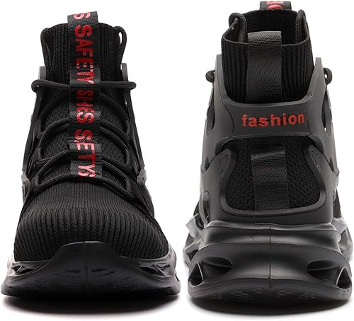 Miniatura 3 de ORISTACO Botas de seguridad para el trabajo, botas de construcción industrial ligeras y transpirables