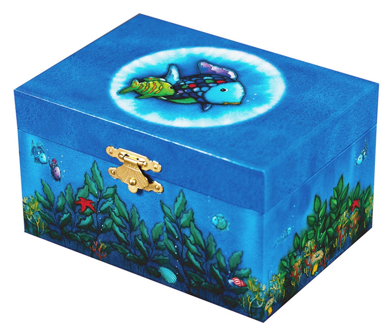 TrousselierRainbow Fish Music Box (Blue)