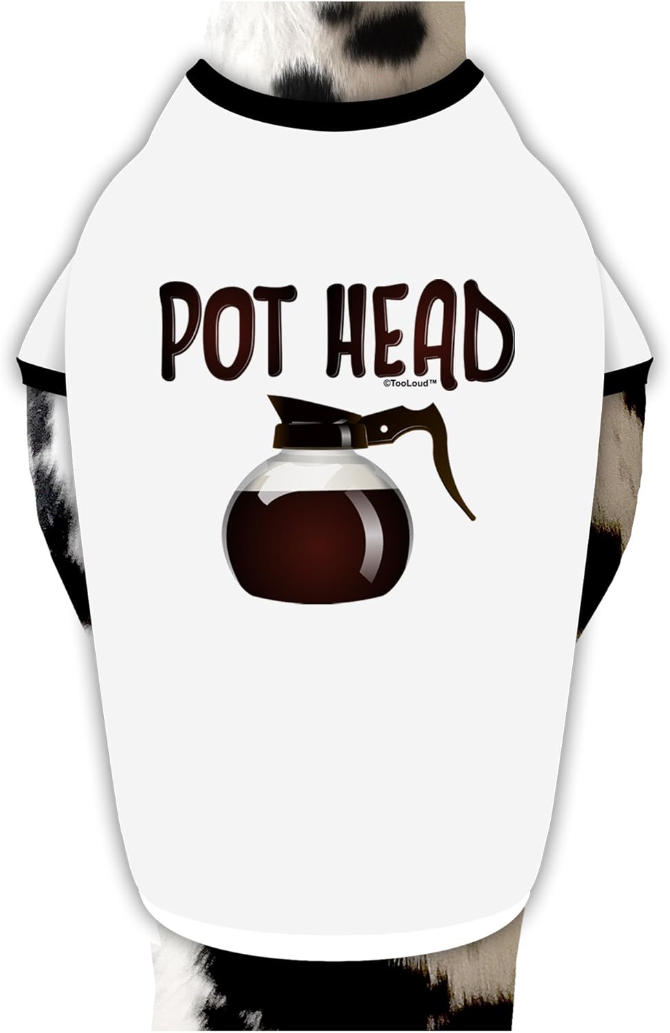 TOOLOUD Pot Head - Coffee Dog Shirt White with Black XL