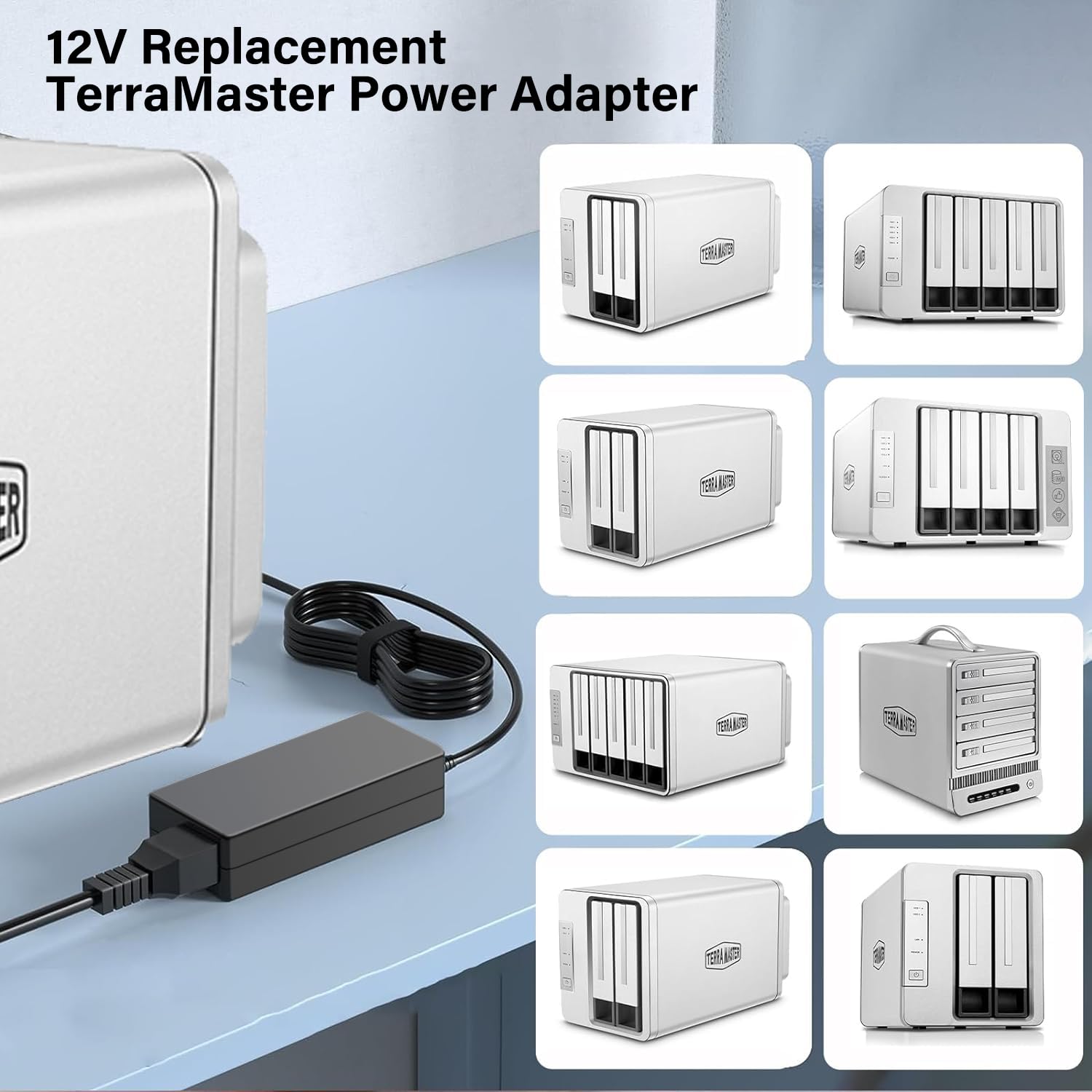 KFD Cargador 12V 7A Adaptador para Lympha Press Optimal Plus 912, QNAP TS-233 TS-262 TS-264-8G TS-462 TS464 TS-259 TS-269 TERRAMASTER F4-210 F4-423 F5-422 F4-220 NAS Server Fuente de Alimentación