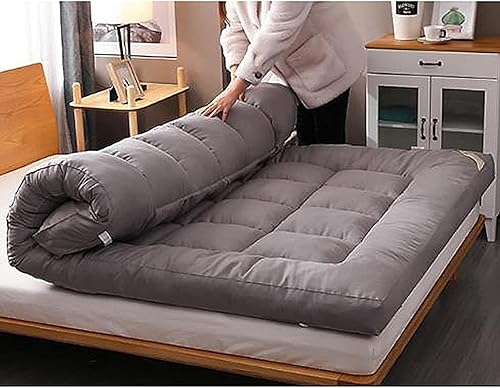 Miniatura 2 de Cubrecolchón tradicional tipo futón, colchón suave y grueso de tatami, almohadilla tapizada plegable individual, doble y cómoda, colchón japonés