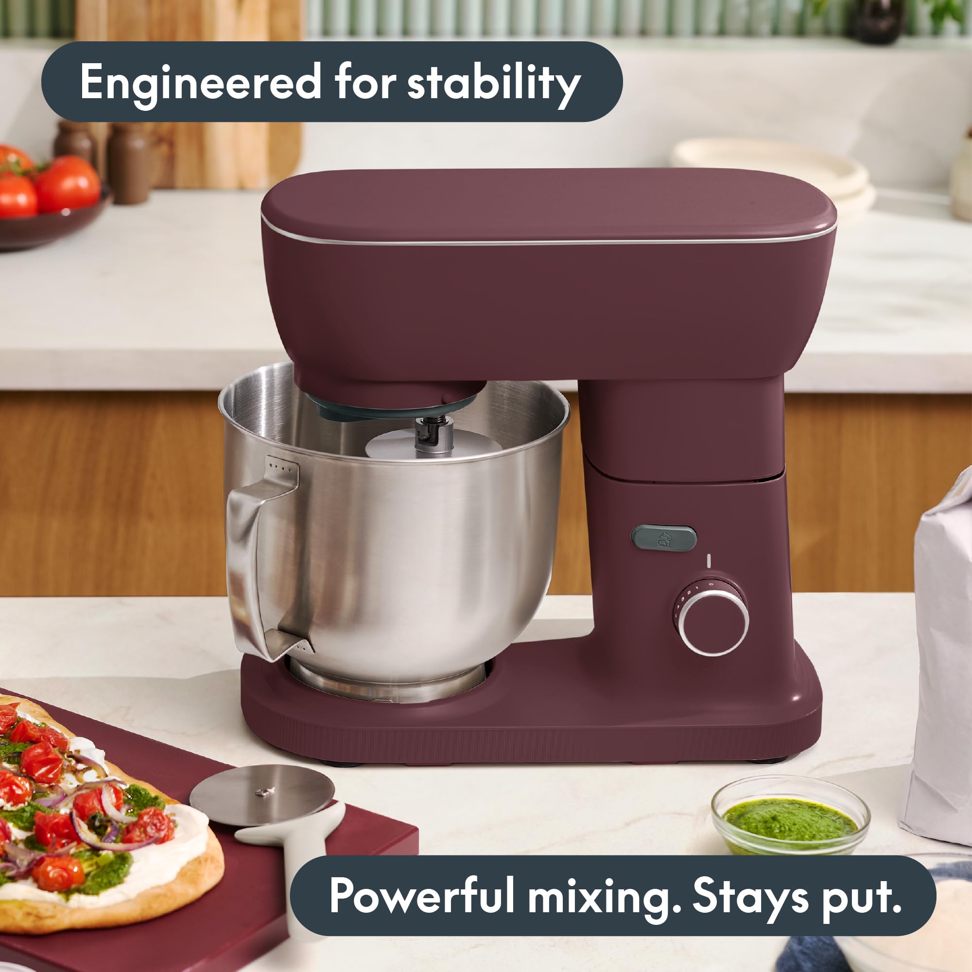 bella STIR 5.3Qt Tilt-Head Stand Mixer, 12-Speed Countertop Mixer, Fig view 4