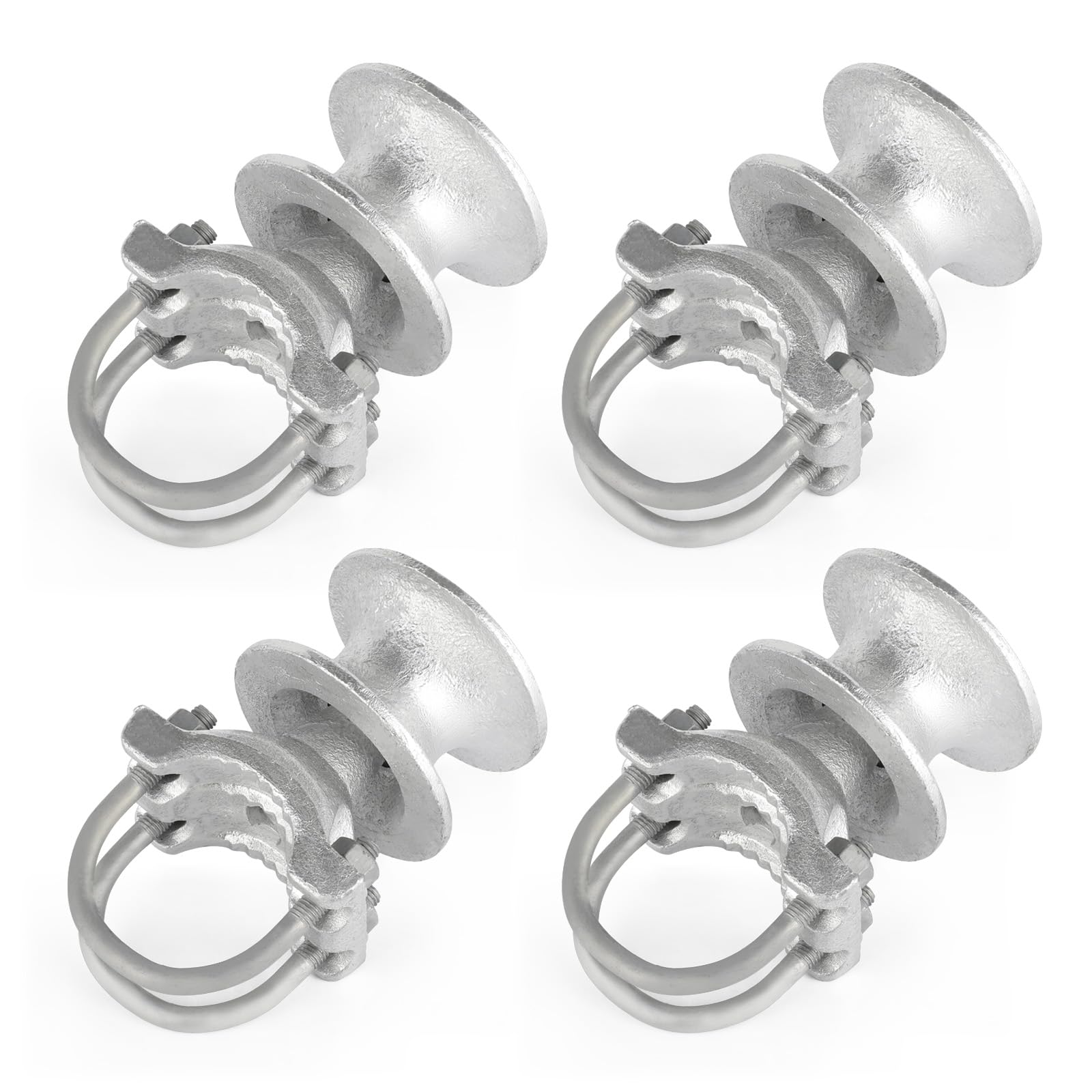 Wmebee Mini Cantilevered Gate Rollers, Fits 2-3/8" Post & 1-5/8" Rail Fence Gate Kit, Sliding Gate Rollers, Cantilevered Chain Link Fence, Set of 4