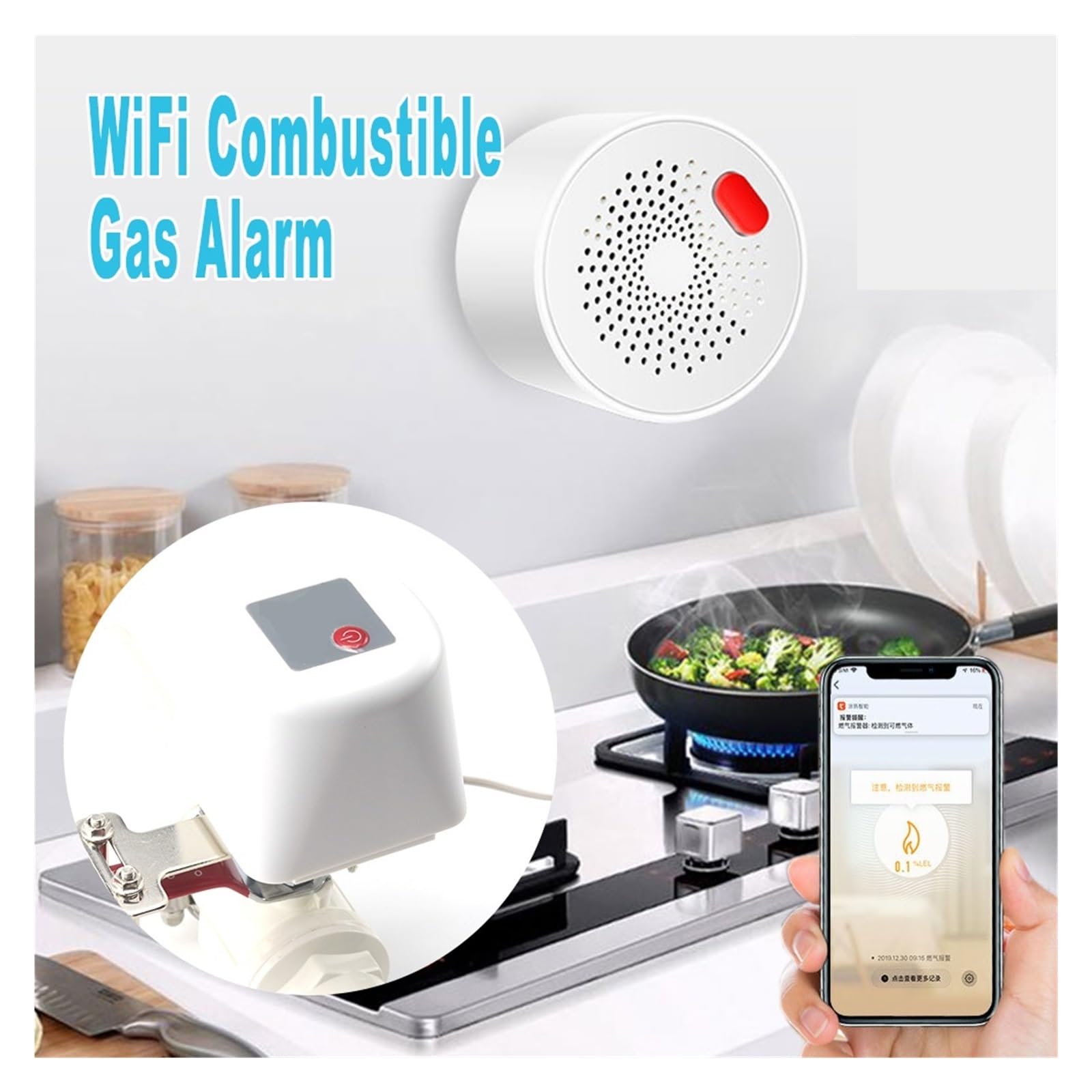 Smart WiFi Zawór Wodny Bluetooth Timer Bateria Ogrodowa Do Kontrolera Gazu(TYPE8)