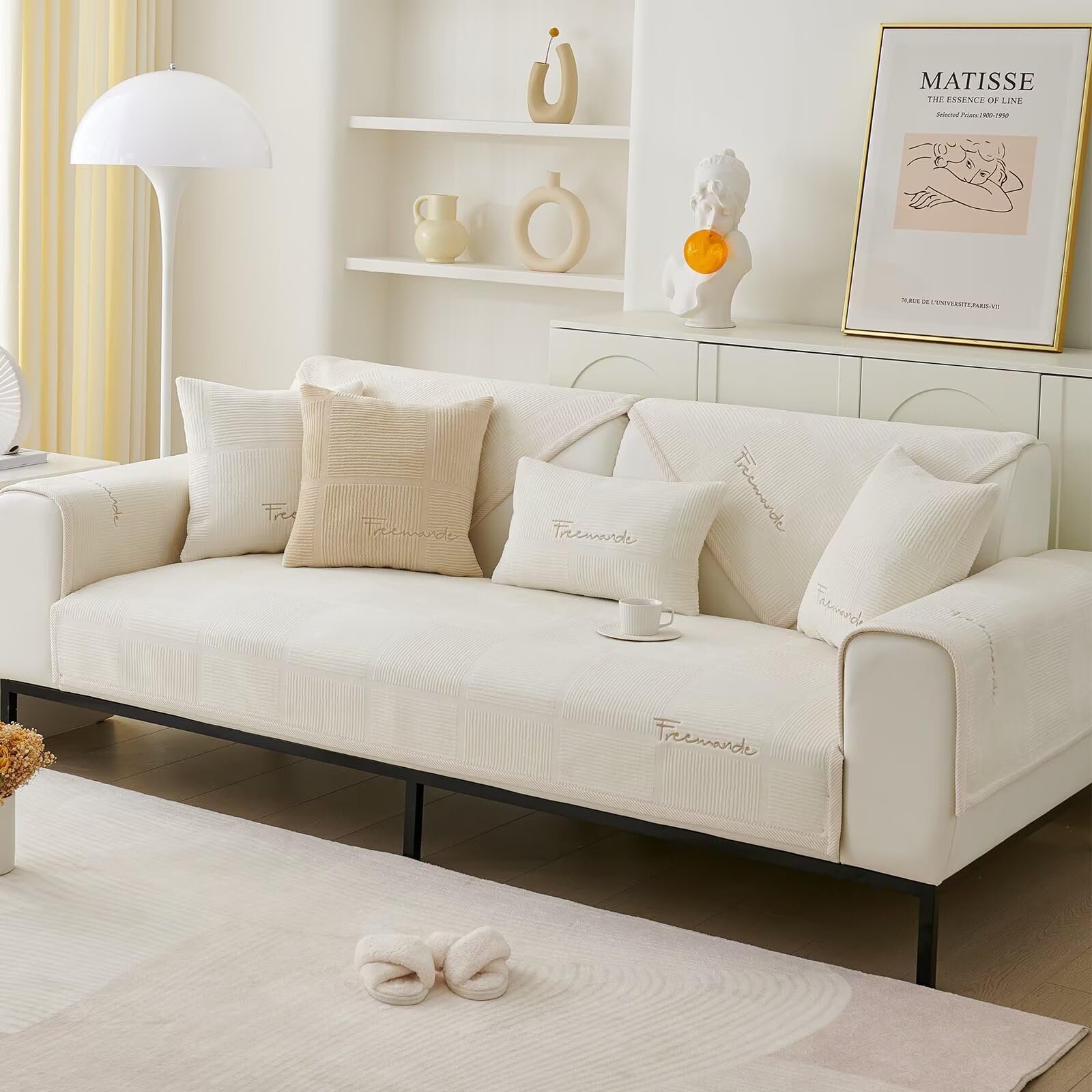 Bettschlange Couch Überzug, Universelle Sofadecke, Sofaschoner rutschfest, L Form Couchdecken zum Schutz, Sofaschutz 1/2/3/4 Sitzer für Wohnzimmer
